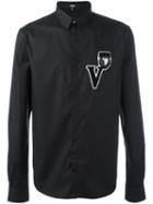 Versus Logo Patch Shirt, Men's, Size: 54, Black, Cotton