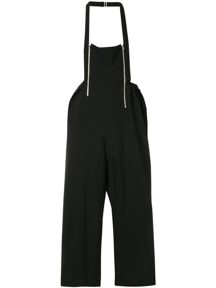 Comme Des Garçons Pre-owned Open Back Cropped Jumpsuit - Black