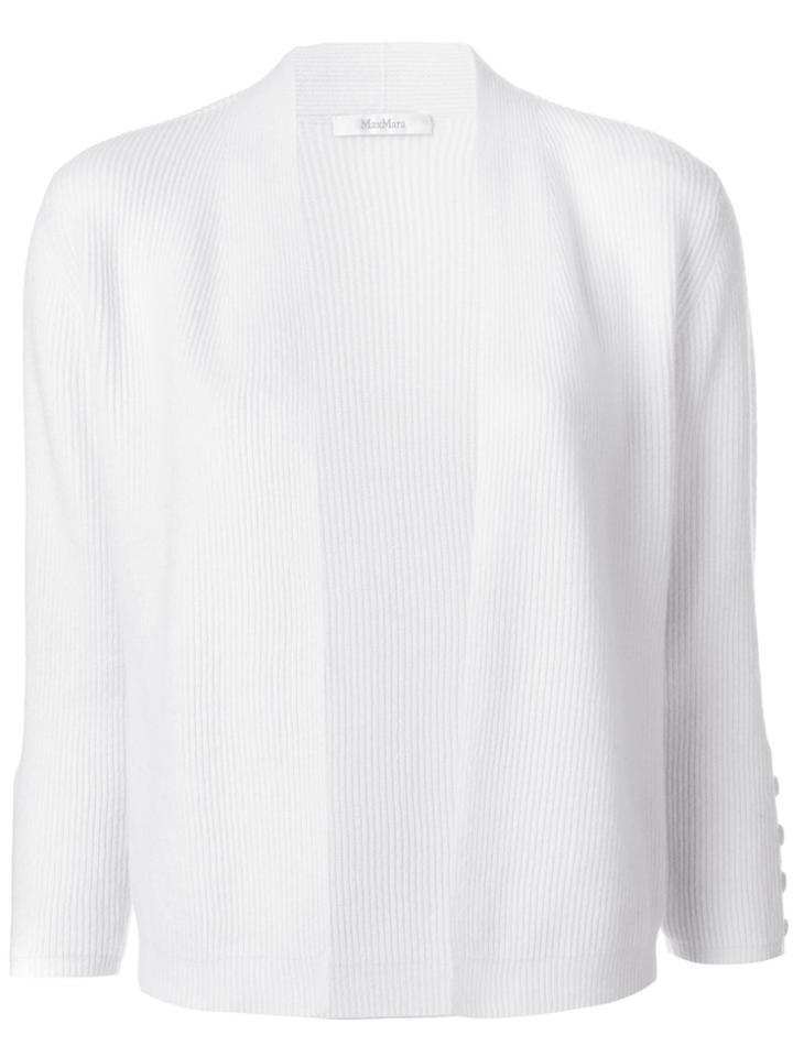 Max Mara Ribbed Cardigan - White