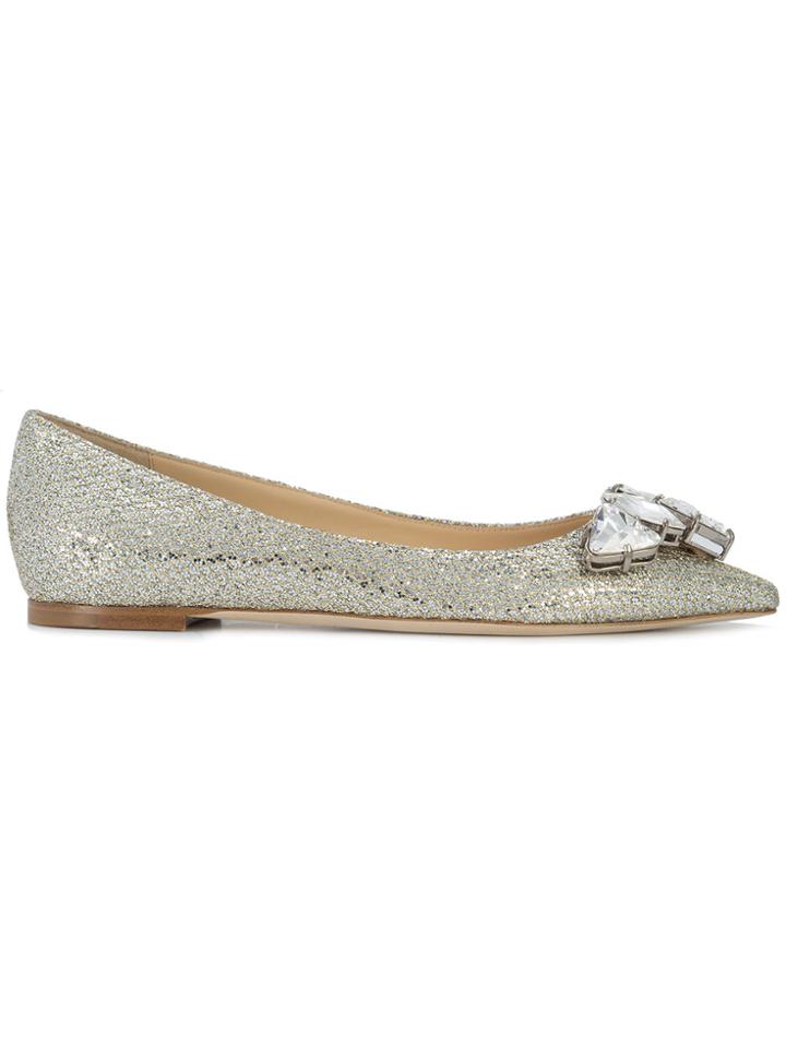 Jimmy Choo Marvel Flat Ballerinas - Nude & Neutrals