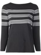 A.p.c. - Cropped Sleeve Top - Women - Cotton - Xs, Black, Cotton