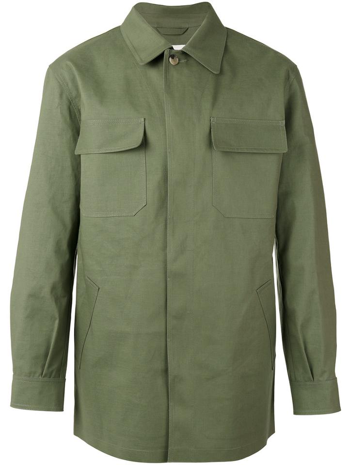 Mackintosh - Patch Pocket Over Shirt - Men - Cotton - 40, Green, Cotton