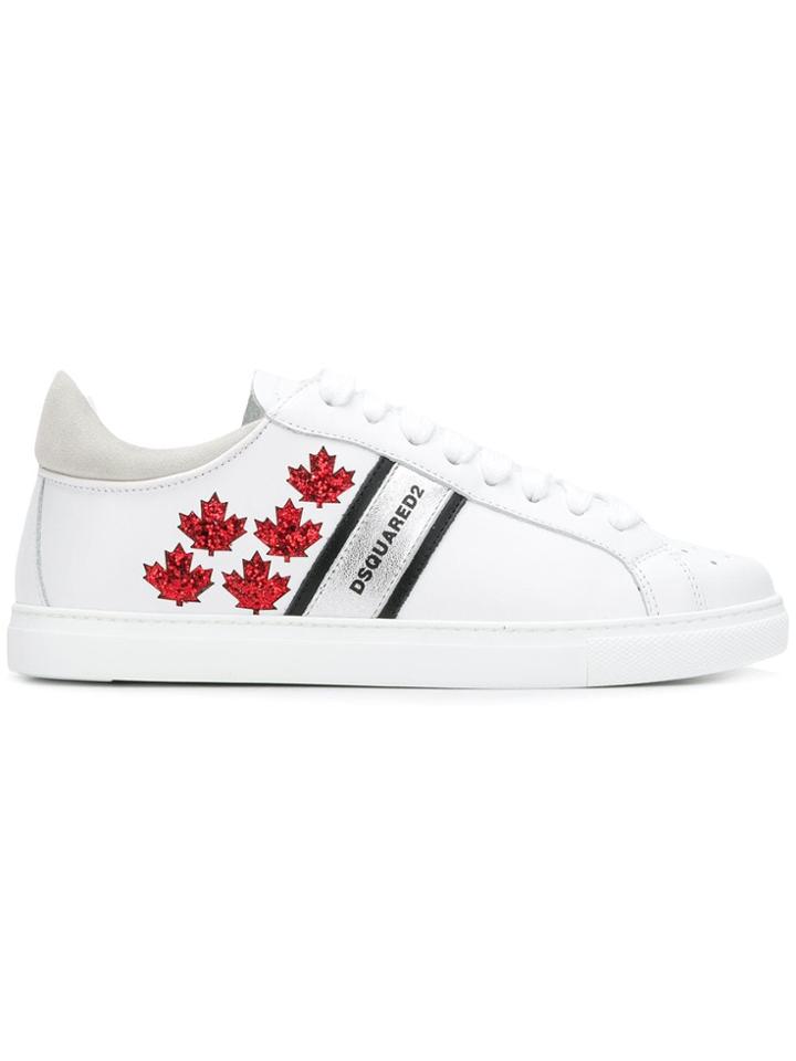 Dsquared2 Maple Leaf Logo Sneakers - White