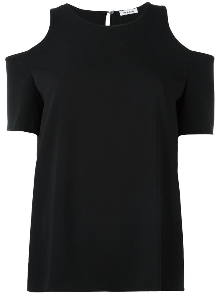 P.a.r.o.s.h. Cold-shoulder Top, Women's, Black, Polyester
