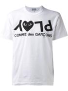 Printed Heart T-shirt, Men's, Size: Small, White, Cotton, Comme Des Garçons Play