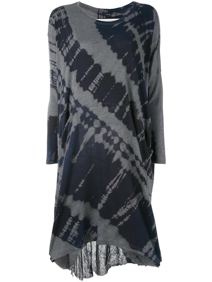 Raquel Allegra - Tie-dye T-shirt Dress - Women - Cotton/polyester - 1, Grey, Cotton/polyester