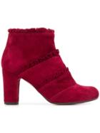 Chie Mihara Ruffle Detail Ankle Boots - Red