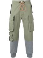Unravel Project Slim Cargo Trousers - Green