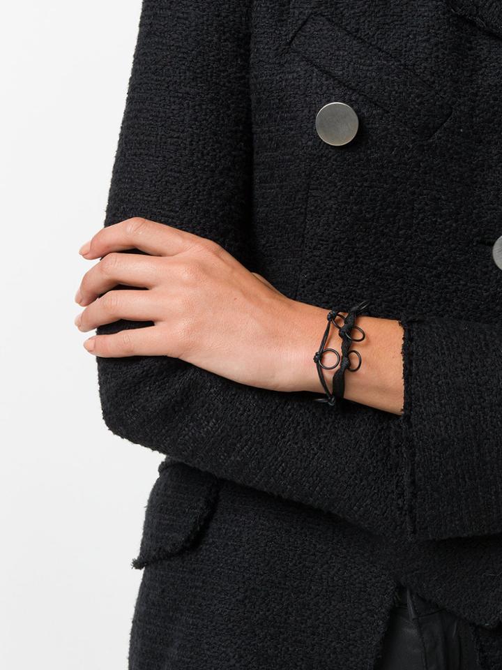 Ann Demeulemeester Loop Bracelet - Black
