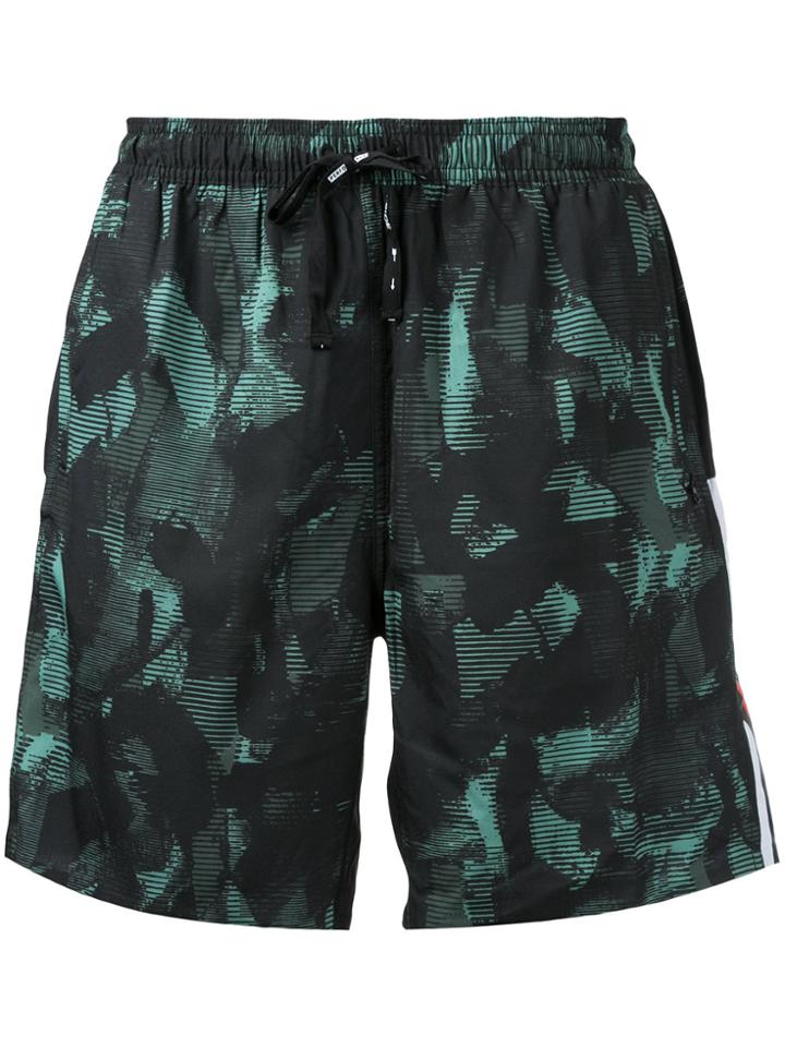 The Upside Camouflage Print Shorts - Black