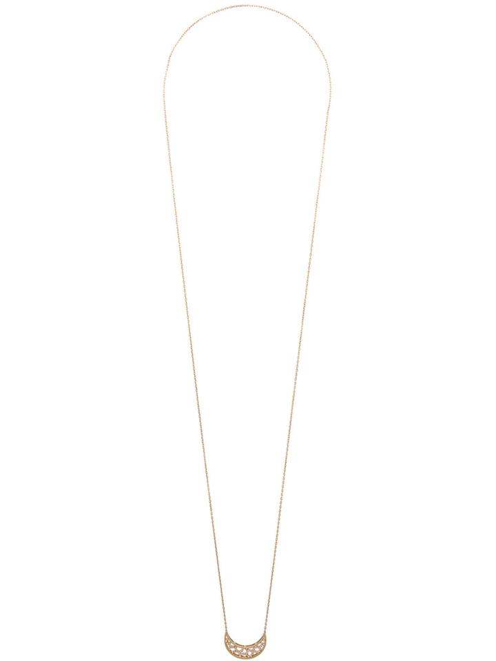 Noor Fares Crescent Pendant Necklace - Metallic
