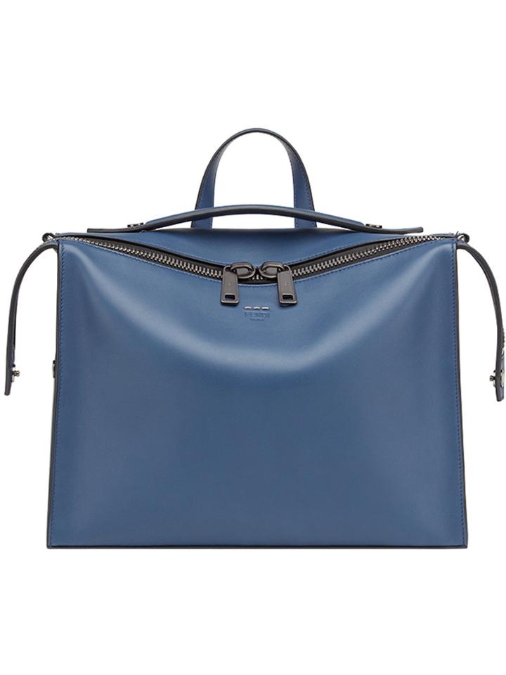 Fendi Rectangular Zipped Messenger Bag - Blue