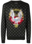 John Richmond Embroidered Eagle Sweatshirt - Black