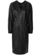 Erika Cavallini V-neck Belted Dress - Black