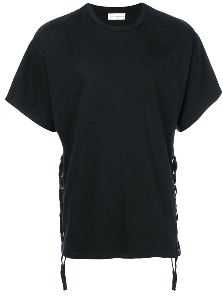Faith Connexion Side Lace-up T-shirt - Black