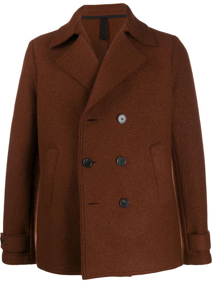 Harris Wharf London Wool Pea Coat - Brown