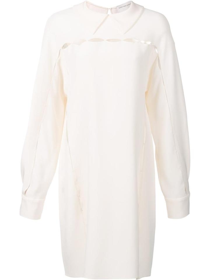 Maison Rabih Kayrouz Cut-off Detailing Dress, Women's, Size: 38, White, Acetate/silk