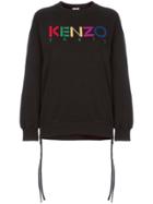 Kenzo Logo Embroidered Sweatshirt - Black