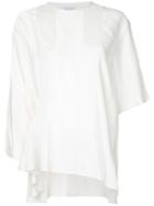 Litkovskaya - Asymmetric Marie Top - Women - Cotton/viscose/viscose Crepe - 36, White, Cotton/viscose/viscose Crepe