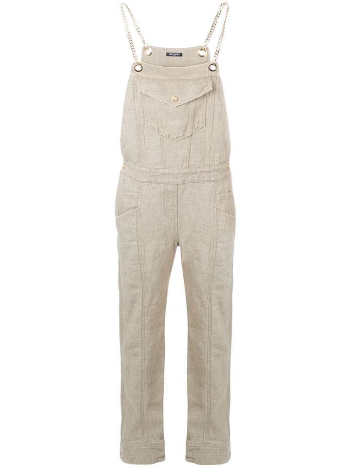 Balmain Chain Straps Jumpsuit - Neutrals