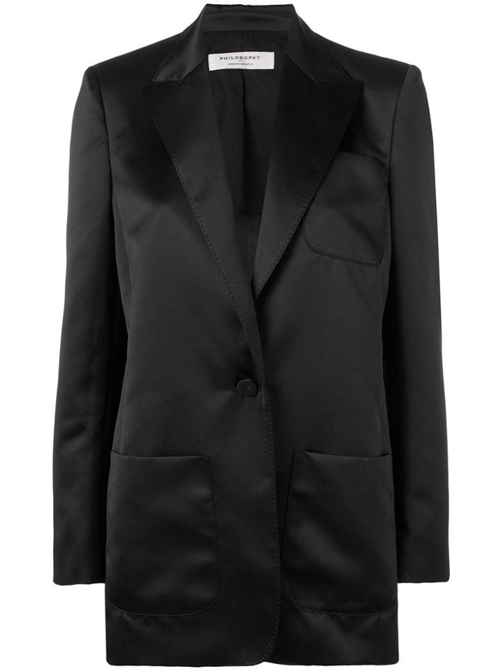 Philosophy Di Lorenzo Serafini Single Breasted Blazer - Black