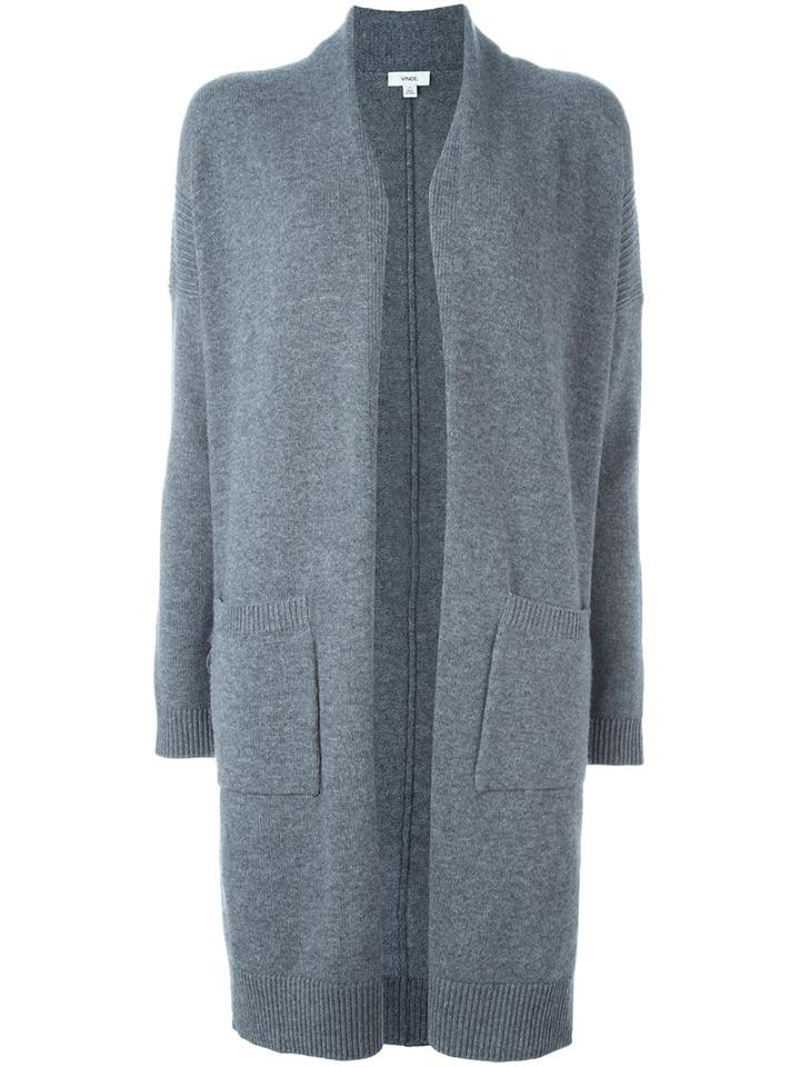 Vince Loose Open Cardigan, Women's, Size: Large, Grey, Cashmere/wool