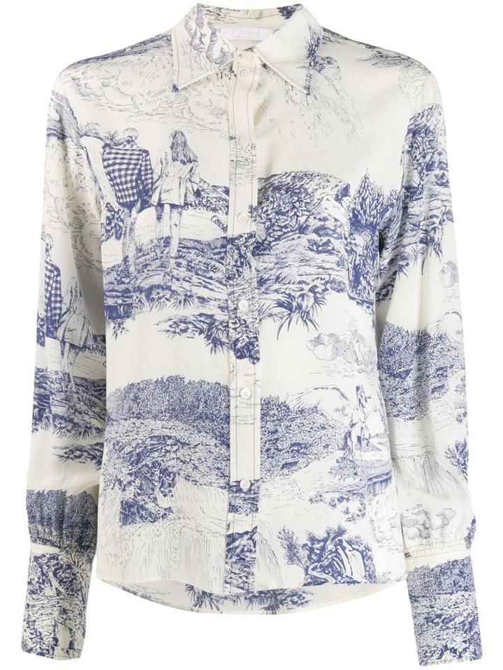 Chloé Graphic Print Shirt - Neutrals