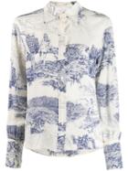 Chloé Graphic Print Shirt - Neutrals