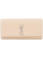 Saint Laurent Classic Monogram Clutch - Nude & Neutrals