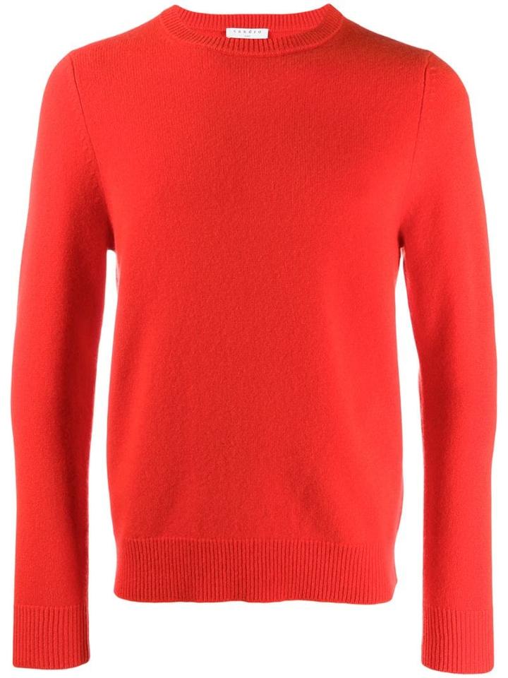 Sandro Paris Crew Neck Jumper - Orange
