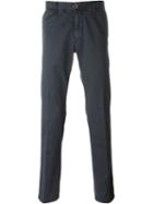 Incotex Slim Fit Trousers, Men's, Size: 38, Blue, Cotton/spandex/elastane