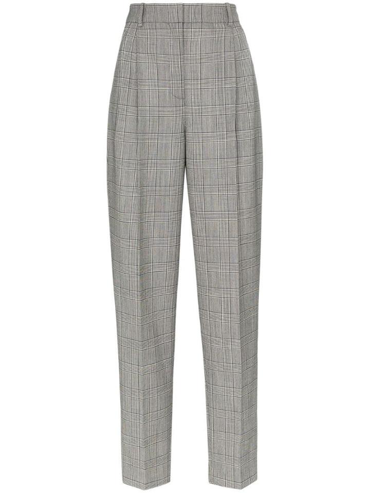 Givenchy Check Print High-waisted Tailored Trousers - Black