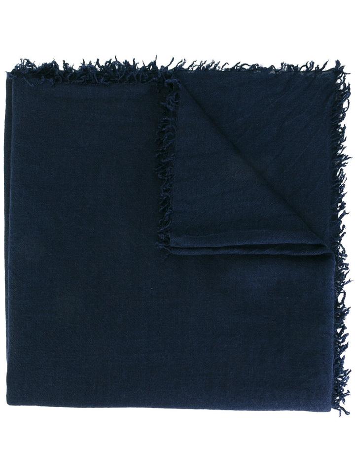 Faliero Sarti New Enrica Scarf, Adult Unisex, Blue, Silk/cashmere