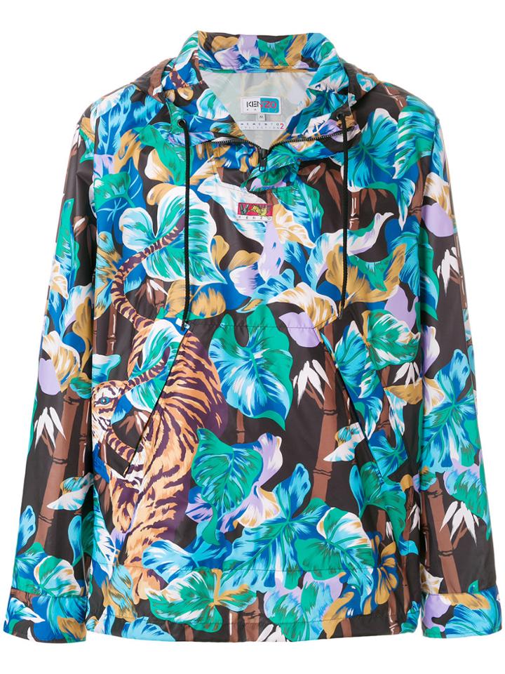 Kenzo Tiger Print Anorak - Multicolour