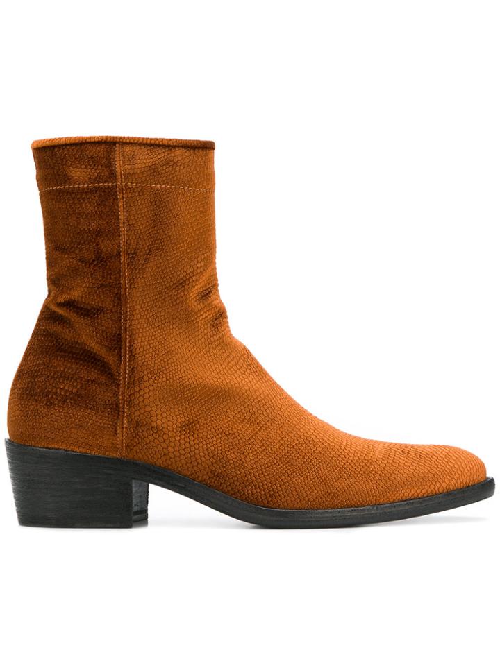 Haider Ackermann Pointed Ankle Boots - Brown