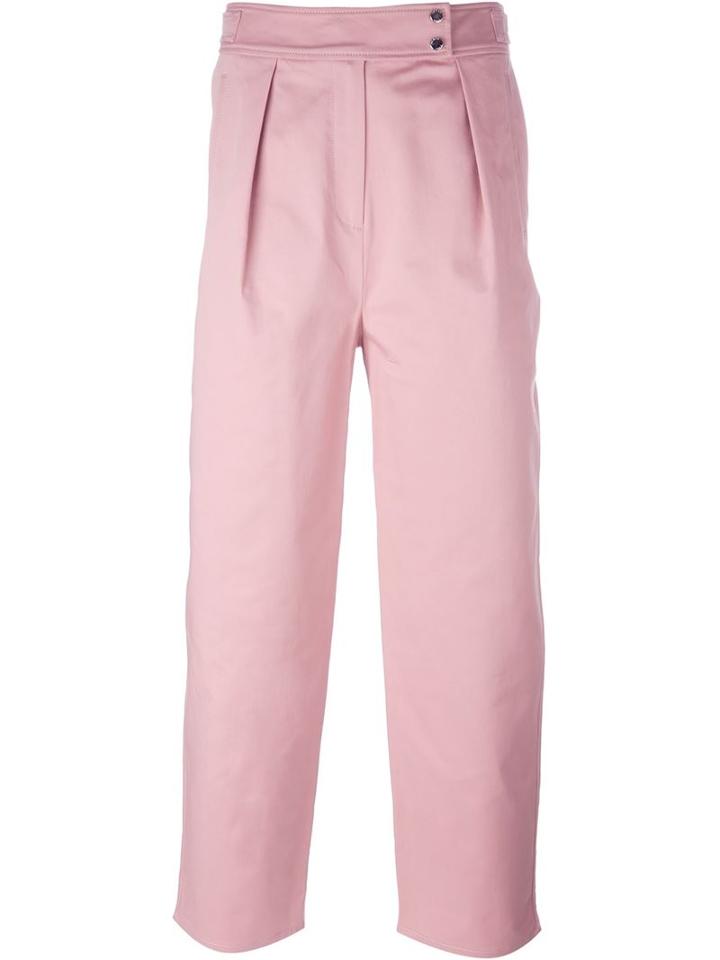 Kenzo Cropped Trousers, Women's, Size: 36, Pink/purple, Polyester/polyurethane/cotton