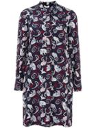 Paul & Joe Printed Shirt Dress, Women's, Size: 40, Blue, Silk/acetate/cupro