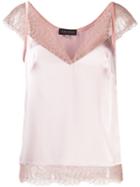 Talbot Runhof Lace-detail Blouse - Pink