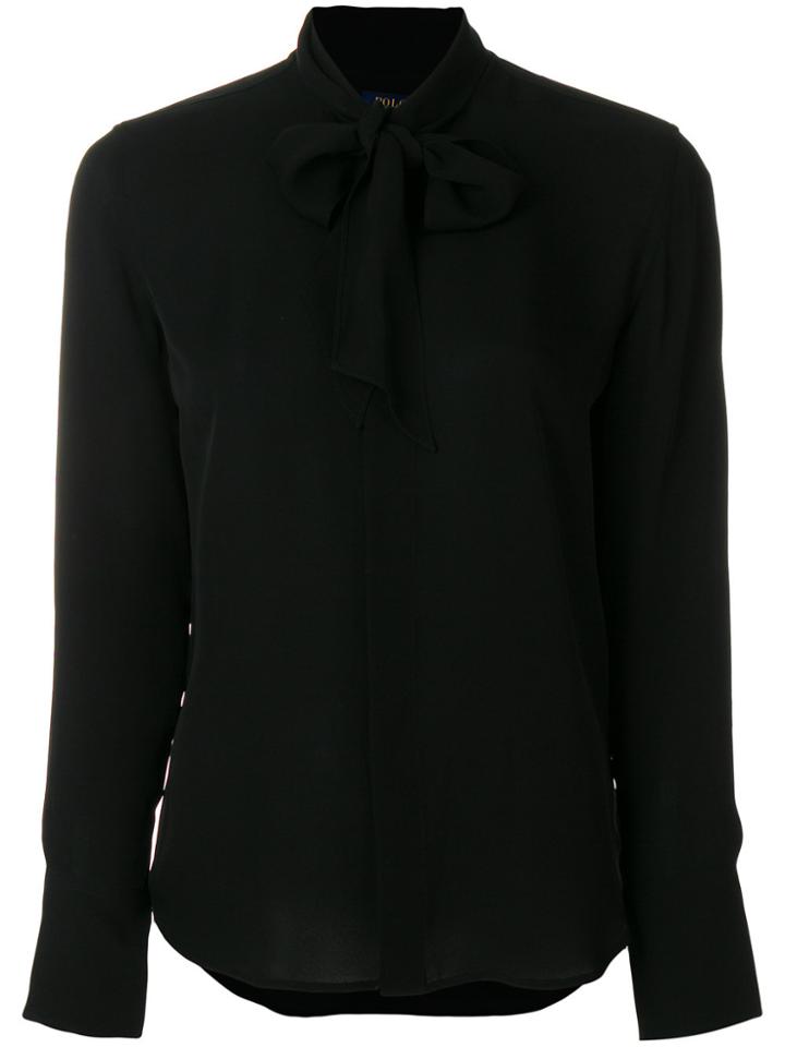 Polo Ralph Lauren Pussy Bow Shirt - Black