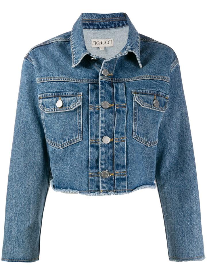 Fiorucci Berty Cropped Denim Jacket - Blue