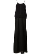 Dorothee Schumacher Knitted Top Flared Dress, Women's, Size: 2, Black, Cotton/linen/flax/polyamide/acetate