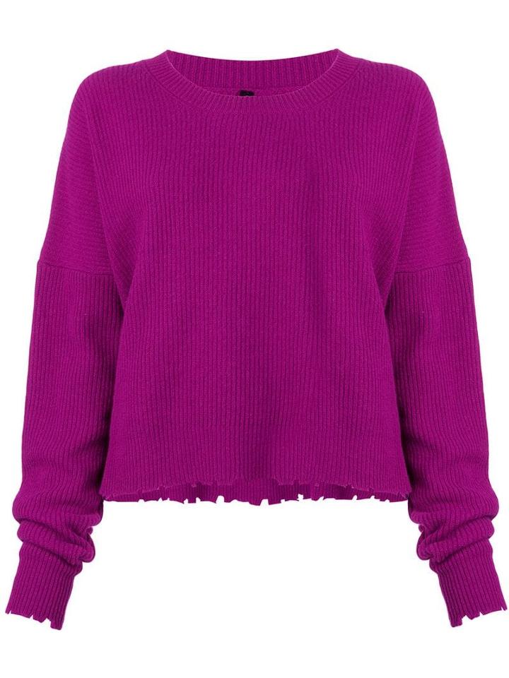 Unravel Project Frayed Knit Sweater - Pink