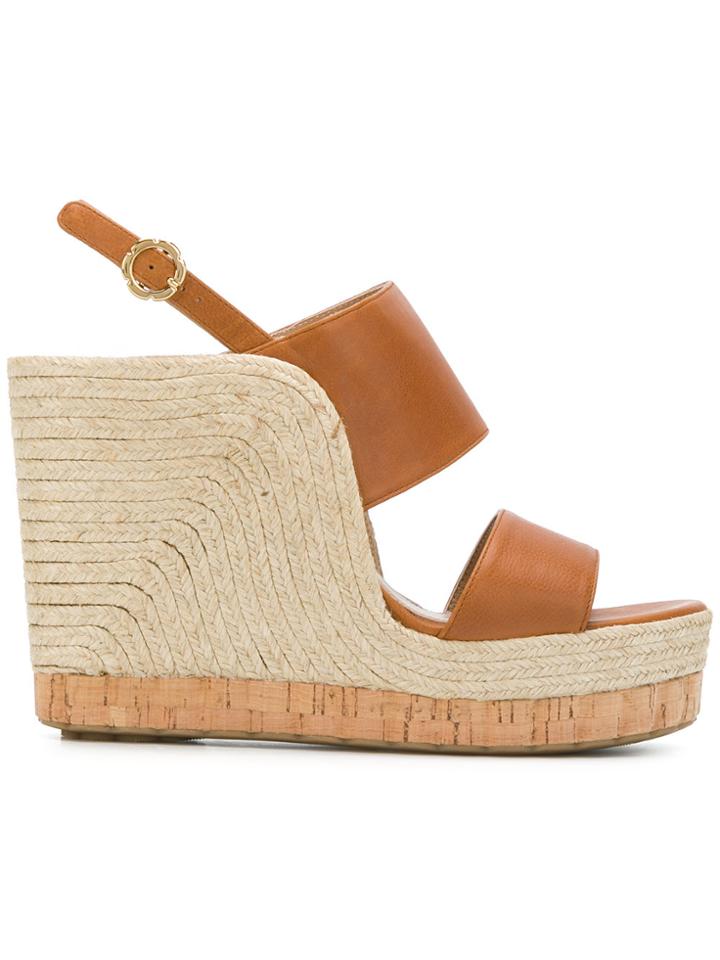 Salvatore Ferragamo High Wedge Sandals - Brown