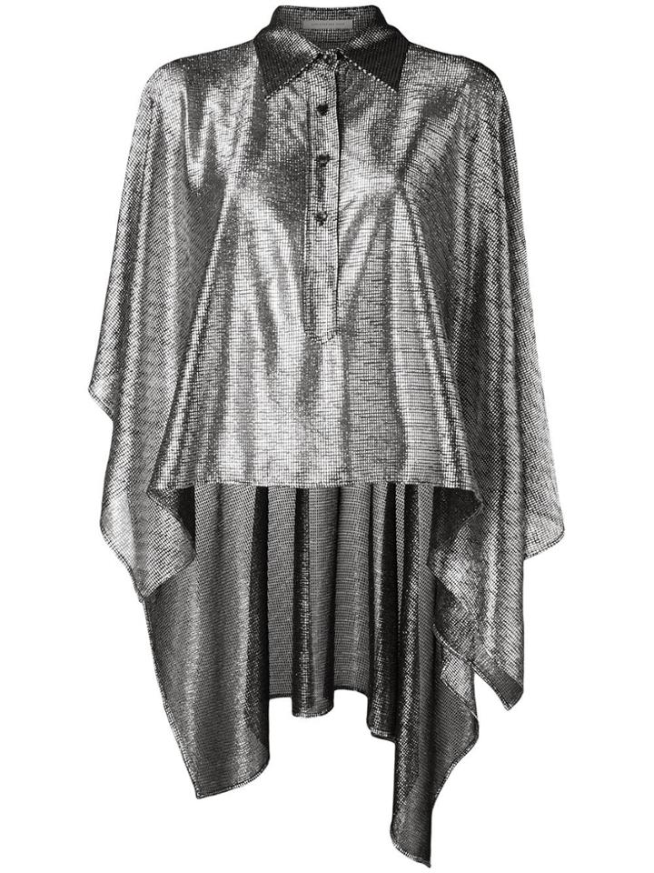 Christopher Kane Lamé Mesh Shirt - Black