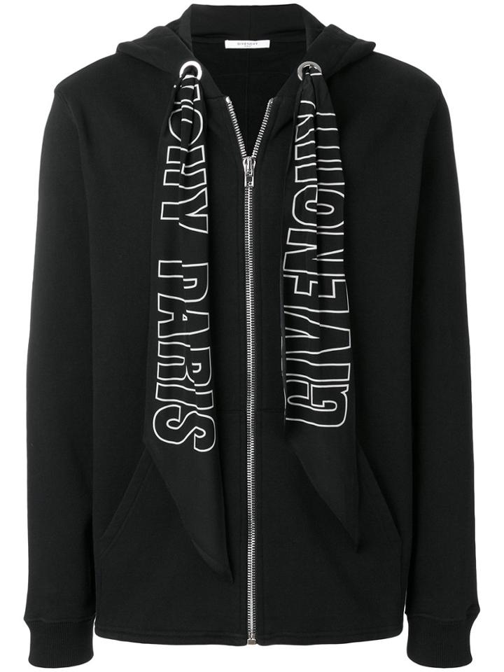 Givenchy Zipped Front Hoodie - Black