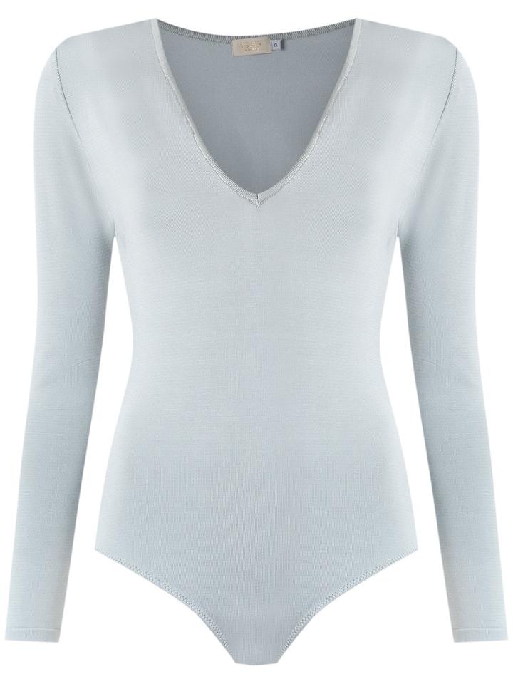 Gig - V Neck Knit Body - Women - Viscose - P, Grey, Viscose