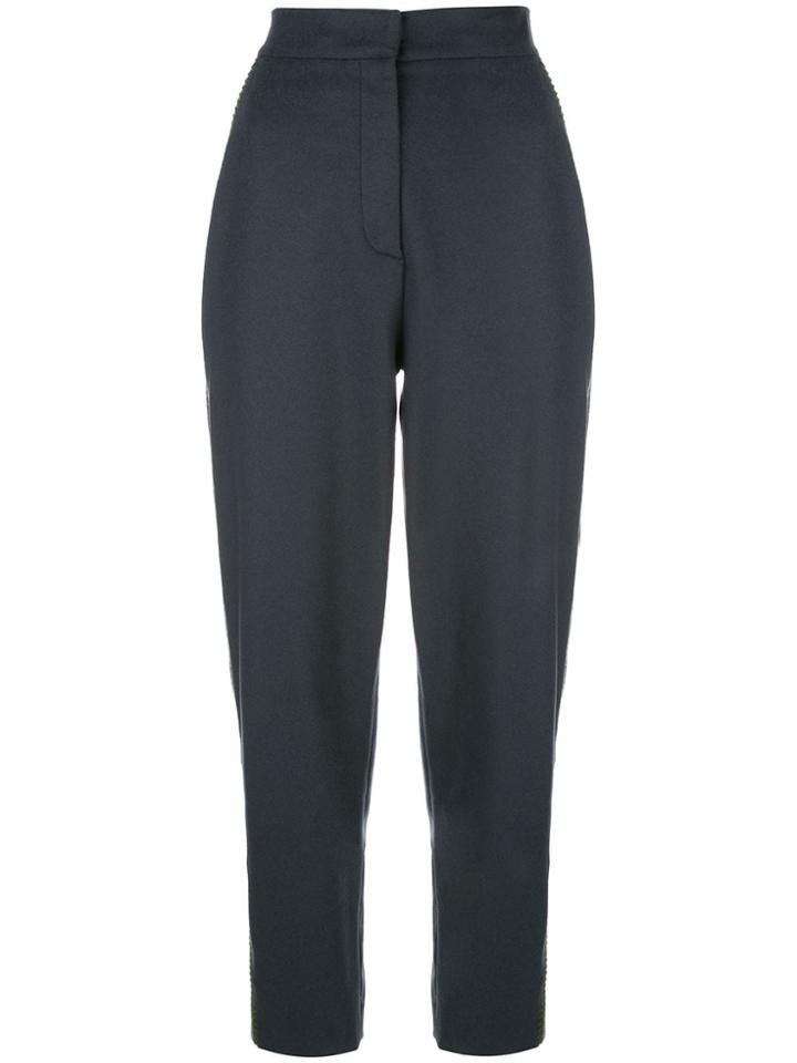 M Missoni Ribbon-trimmed Cropped Trousers - Blue