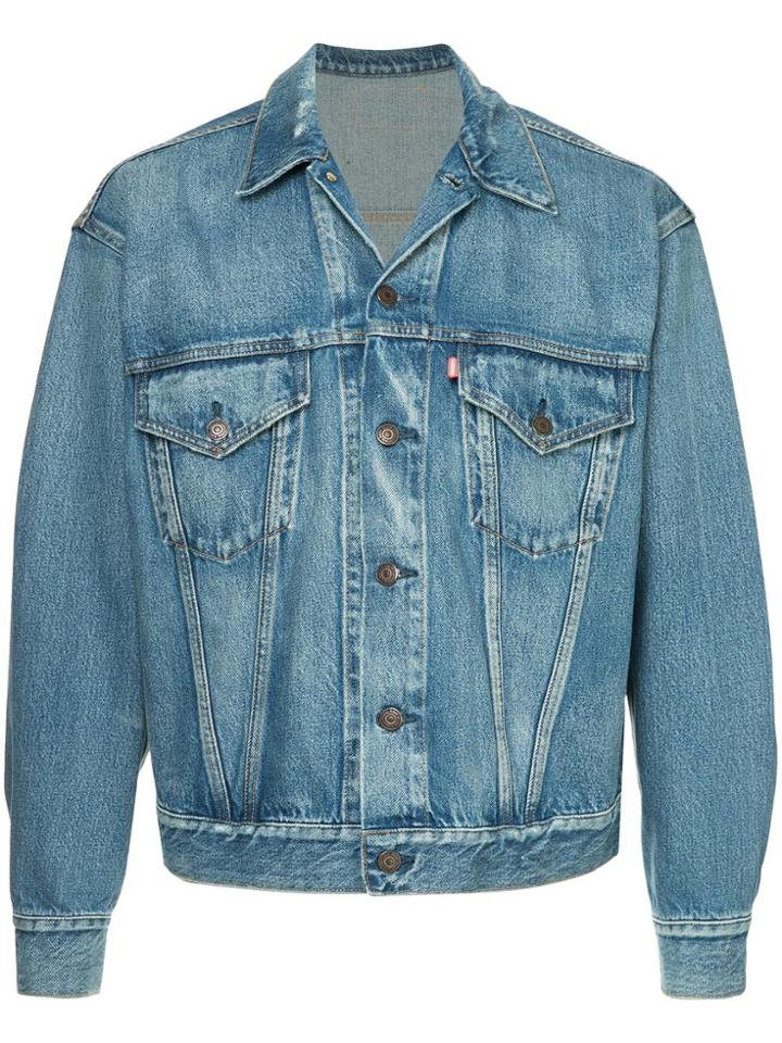 H Beauty & Youth Fitted Denim Jacket - Blue