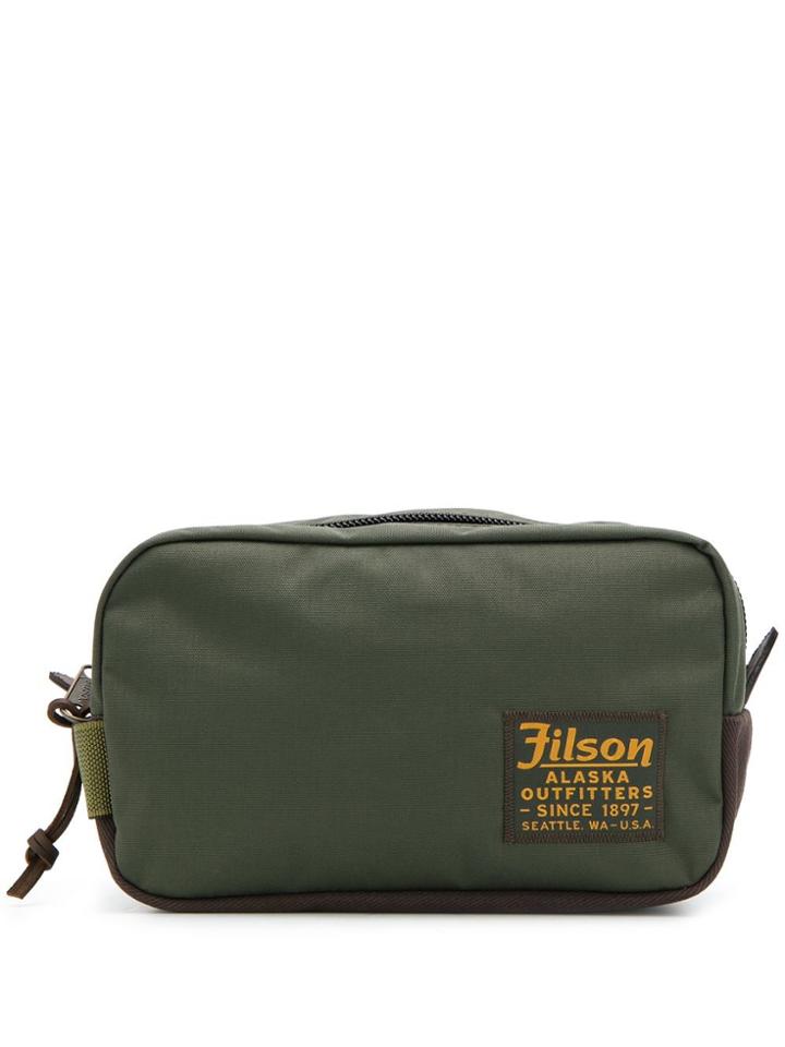 Filson Logo Zipped Wash Bag - Green