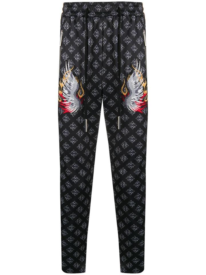 John Richmond Patterned Trousers - Black
